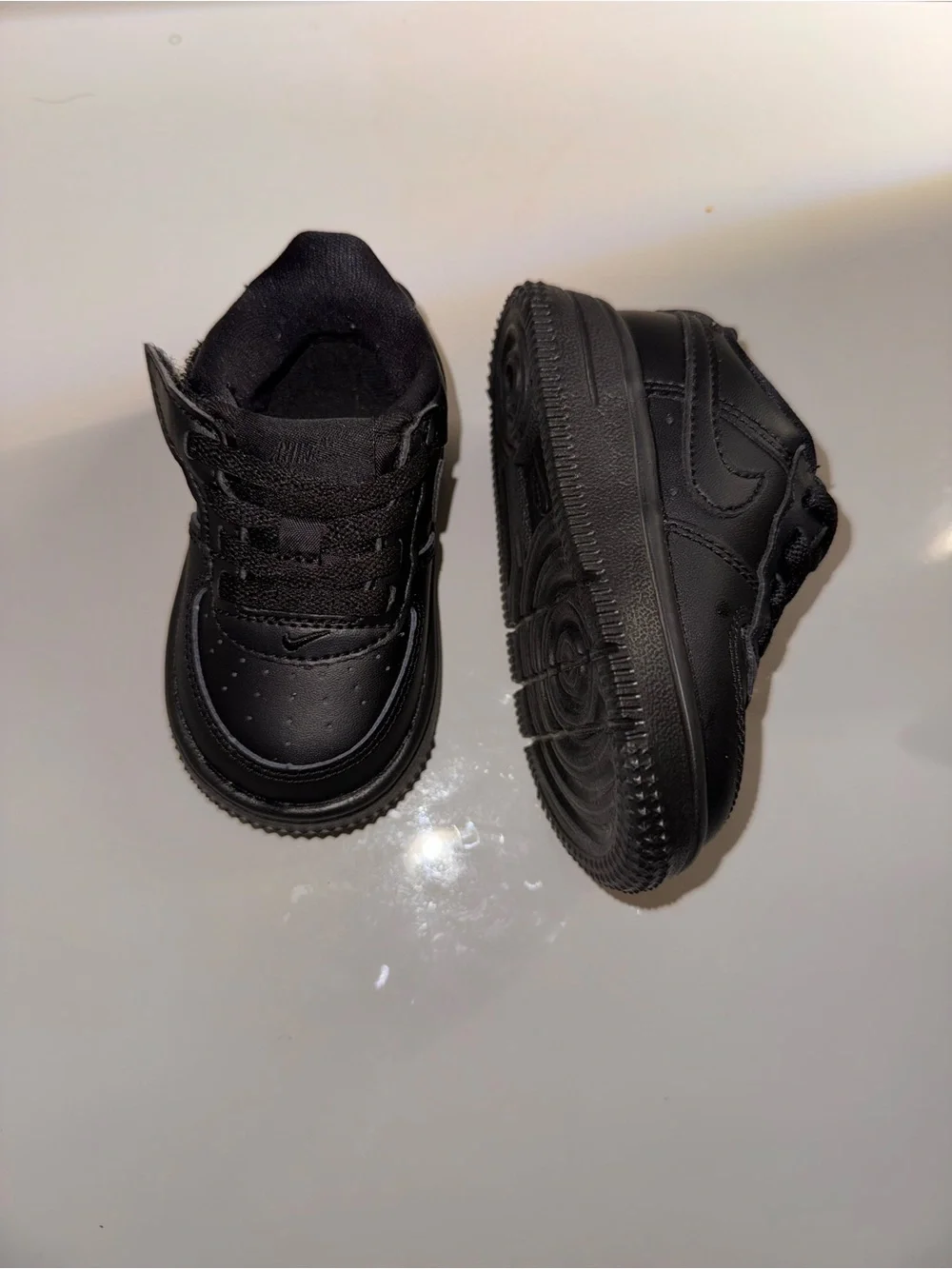 Toddler Black Airforce Ones- Size 5c